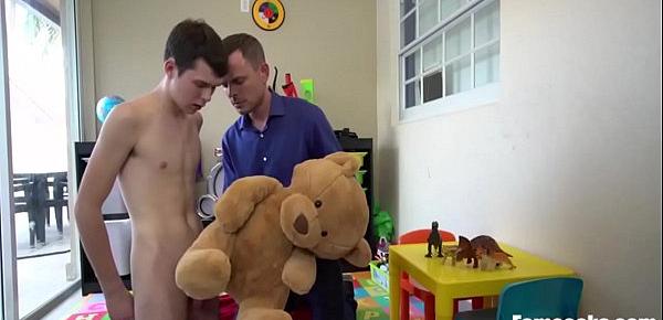  Dad Teaches Son To Fuck His New Doll
